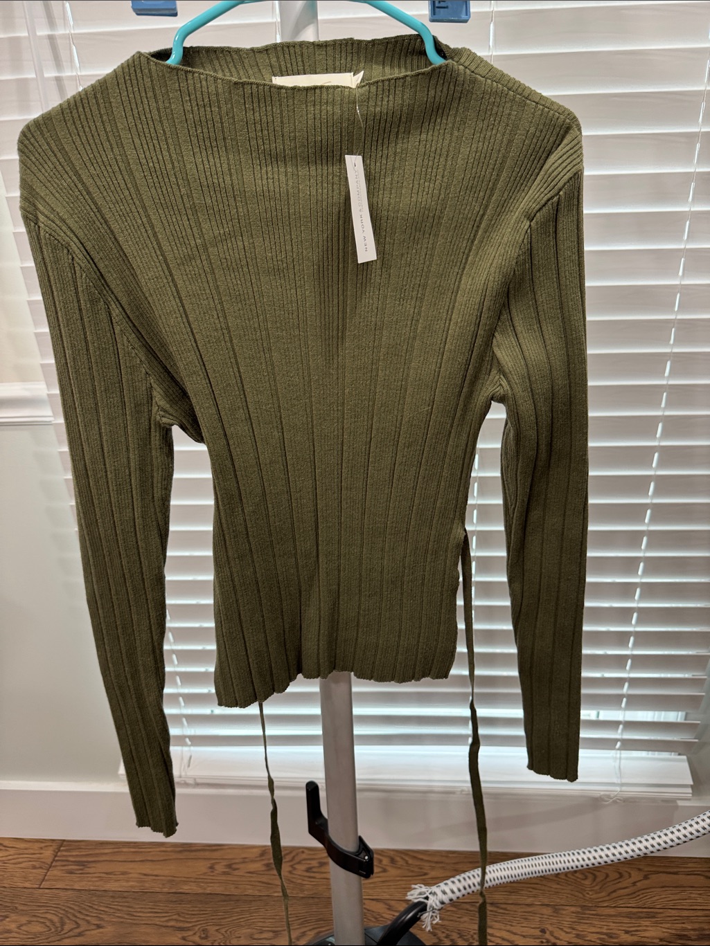 Olive Ribbed Long Sleeve Knit 2pcs Set